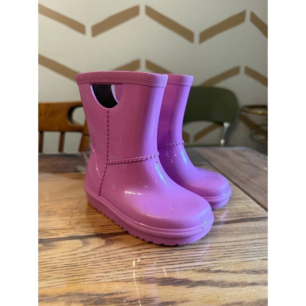 UGG Drizlita Rain Boots Toddler Size 6 Purple Pink Waterproof Rubber Pull On